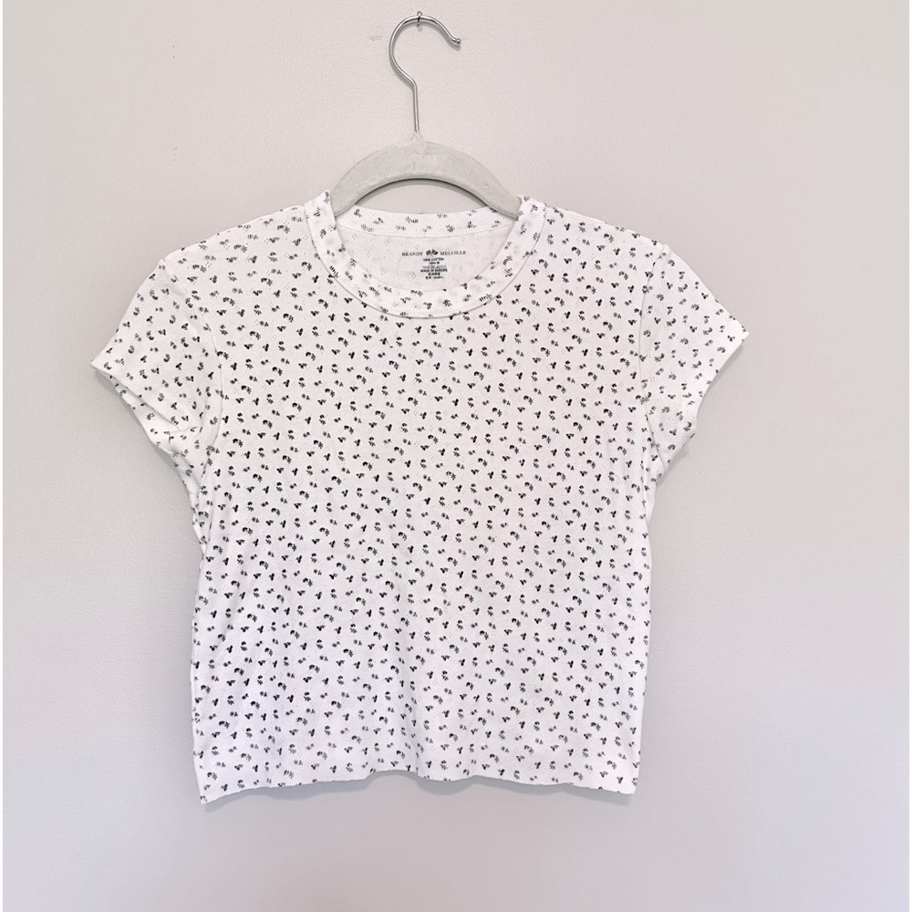 Brandy Melville Cropped Floral Tee